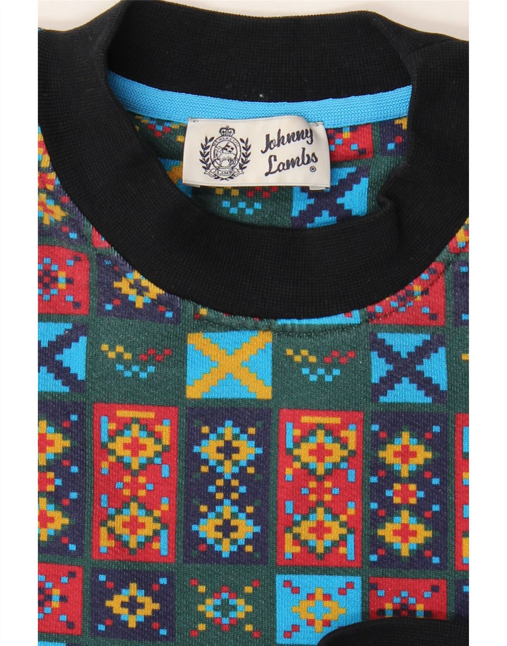 JOHNNY LAMBS Pull Sweatshirt Homme Moyen Multicolore Géométrique