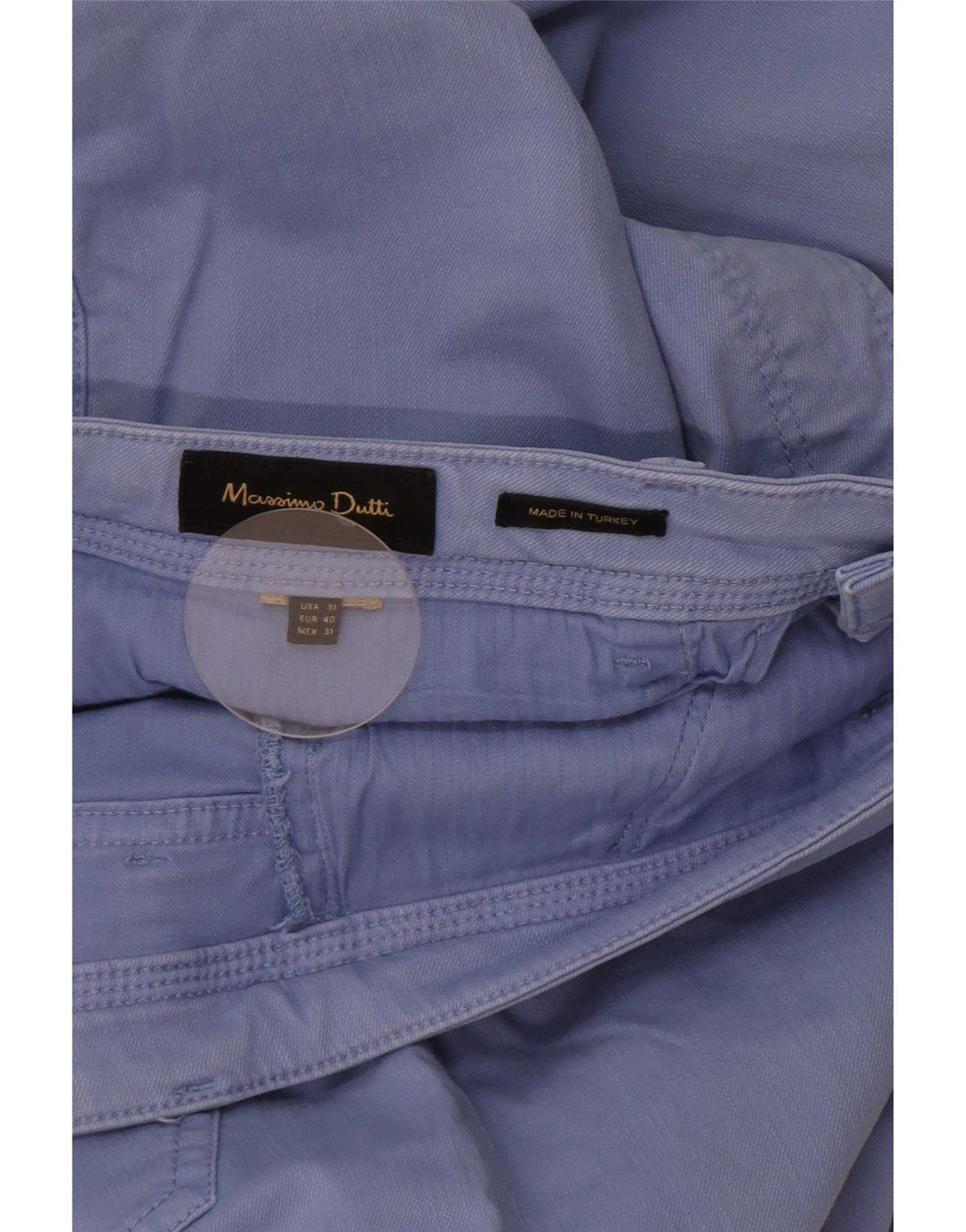 Massimo Dutti Pantalon décontracté slim pour homme EU 40 Medium W31 L29 Bleu