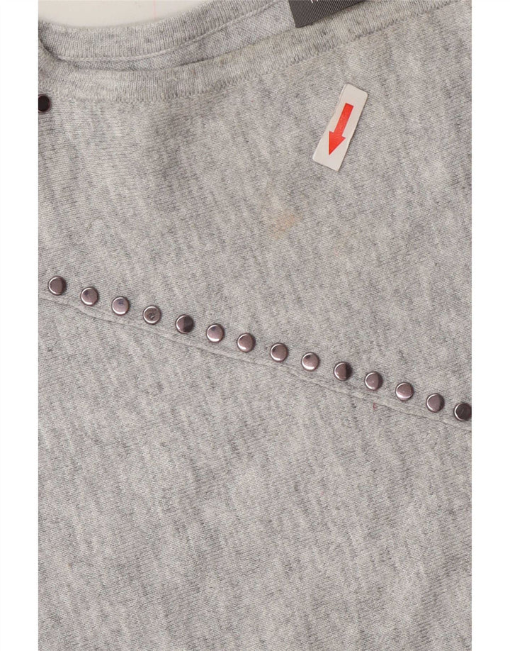 MINT VELVET Chemisier surdimensionné pour femme UK 6 XS Gris chiné Polyester