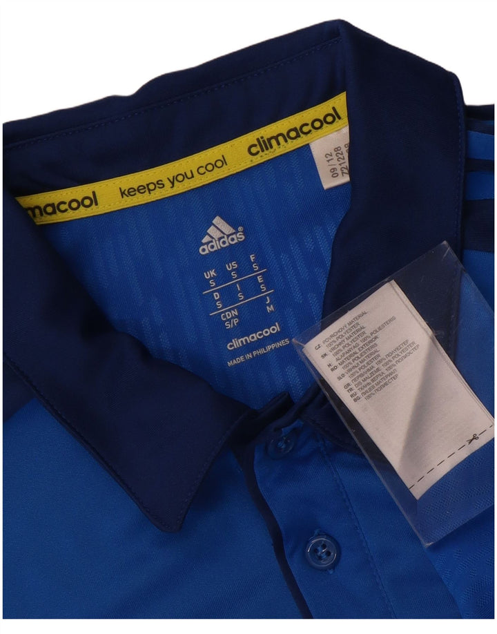 ADIDAS Polo Climacool Homme Petit Bleu Polyester Colorblock