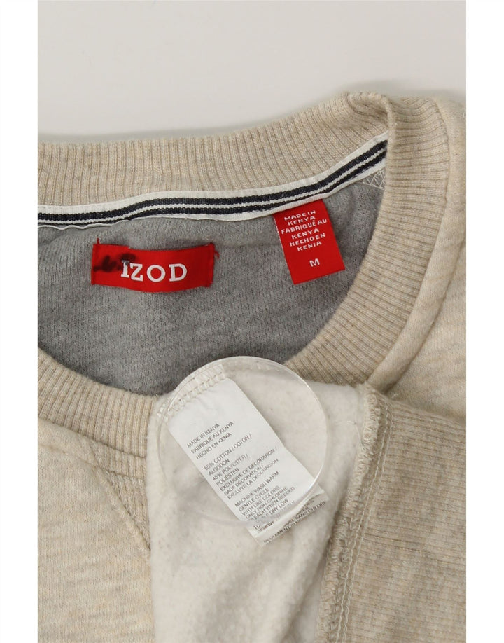 IZOD Sweat-Shirt Homme Beige Moyen Coton