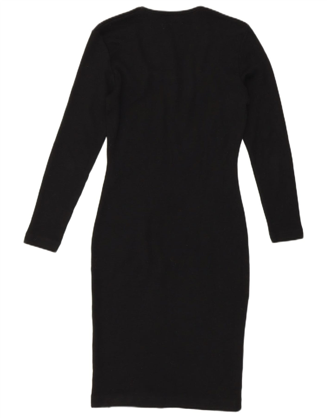 BENETTON Robe moulante à manches longues pour femme UK 8 Small Noir