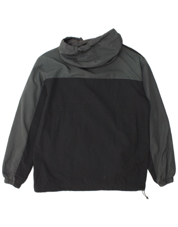Adidas Veste de pluie à capuche pour homme UK 38 Gris moyen Nylon colour block