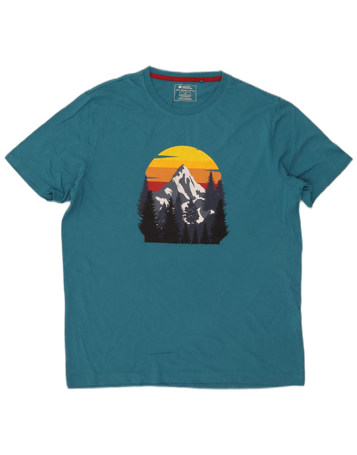 Mountain Warehouse T-shirt graphique pour homme en coton bleu Taille L