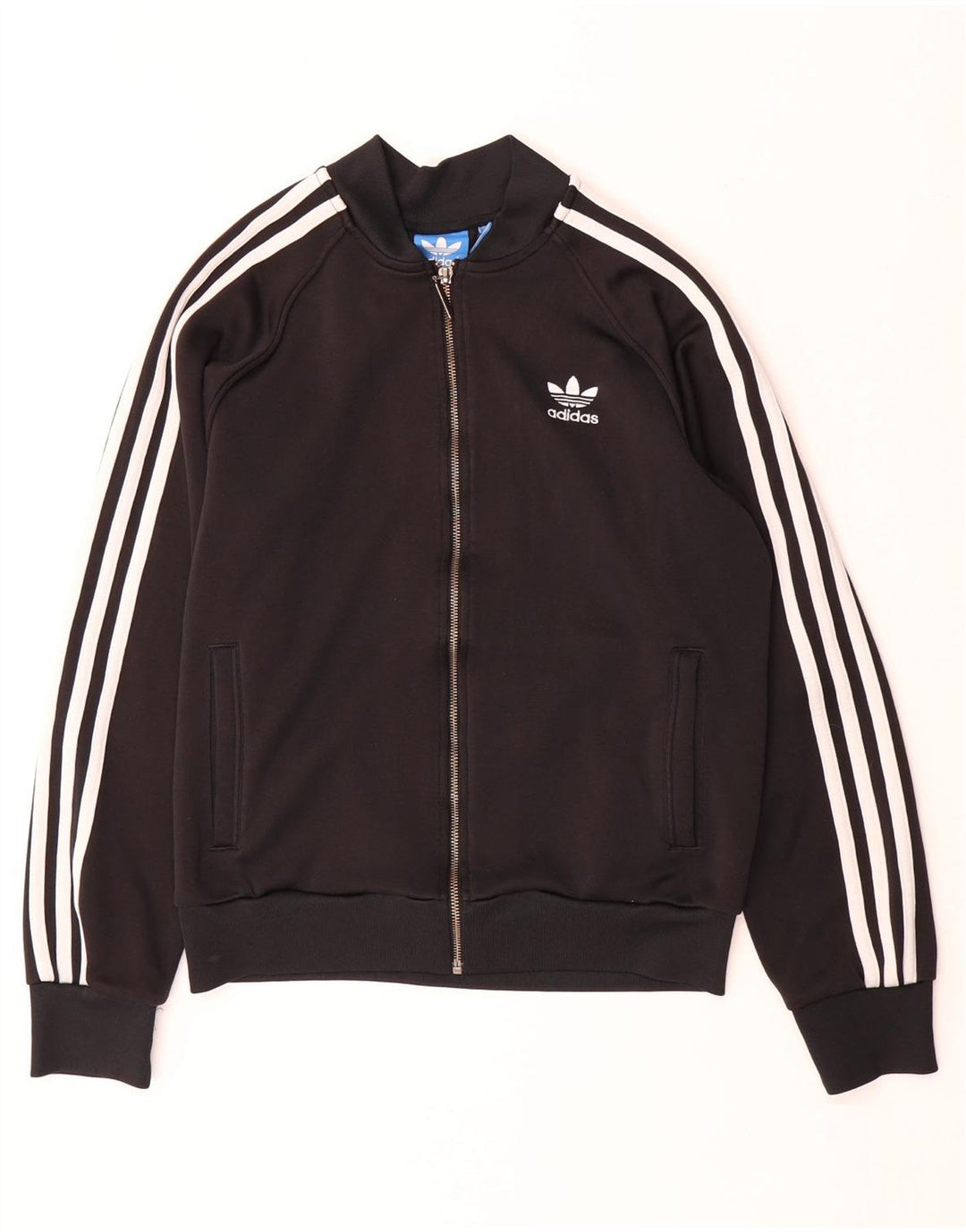 ADIDAS Veste de survêtement pour femme UK 14 Coton noir moyen