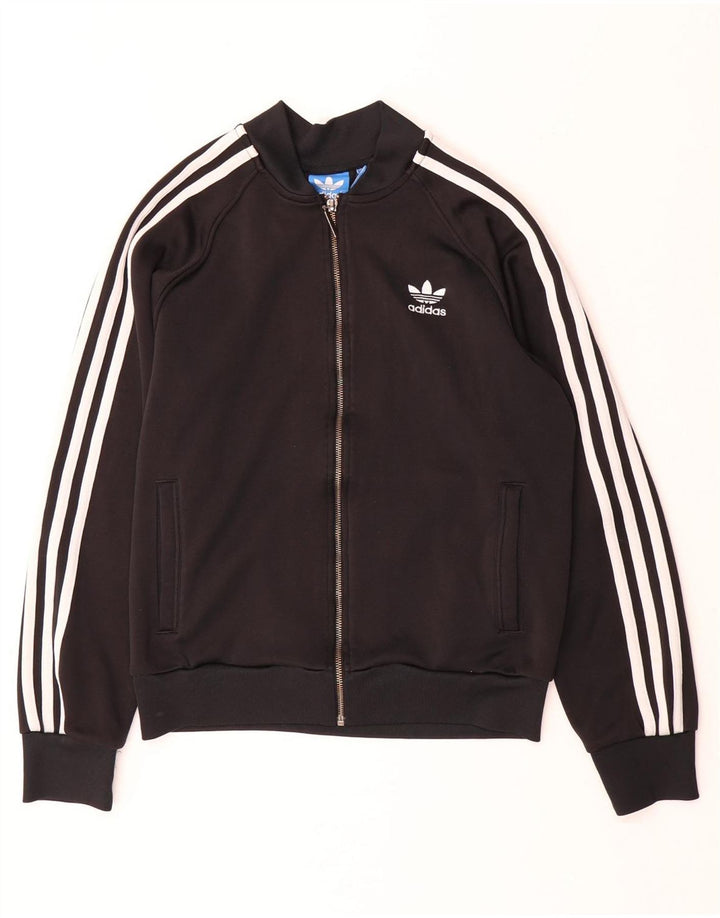 ADIDAS Veste de survêtement pour femme UK 14 Coton noir moyen