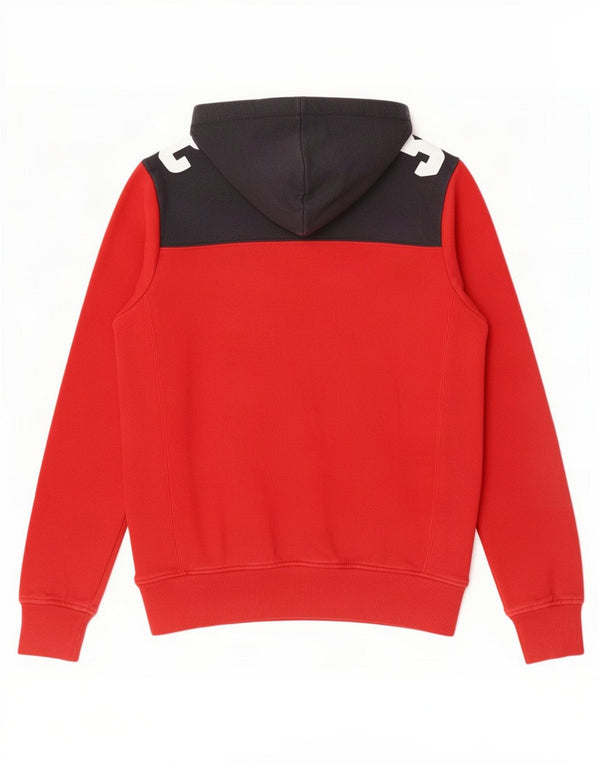 Converse Pull à capuche graphique pour homme en coton color block Rouge Taille S