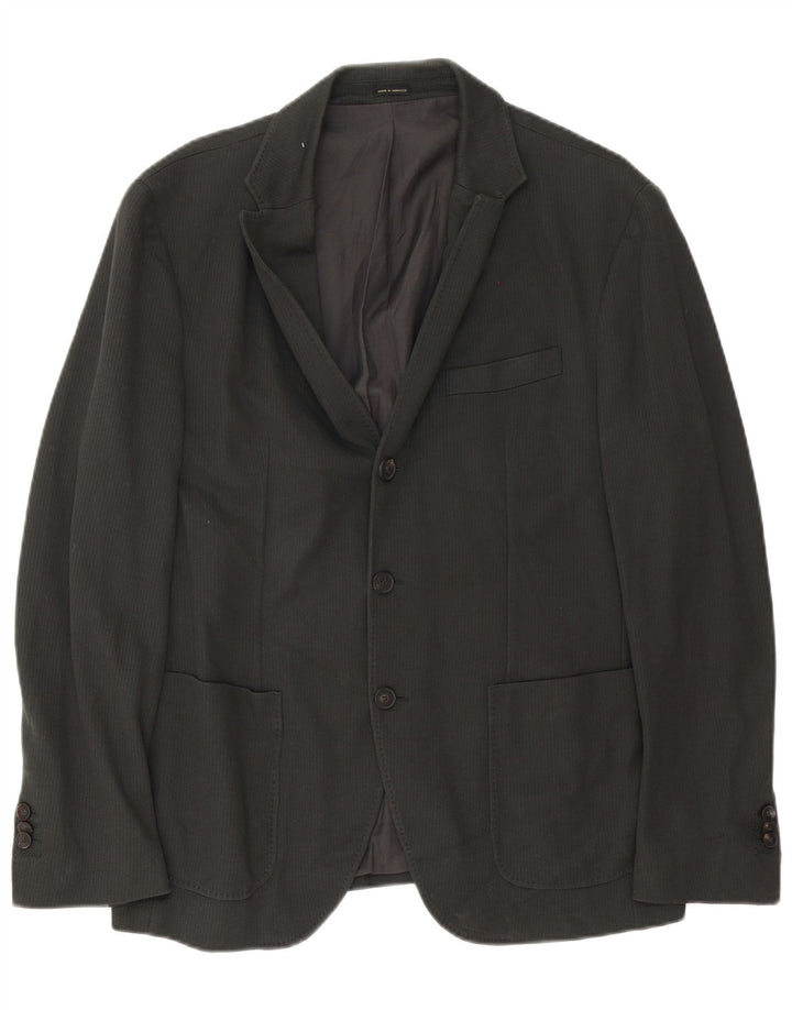 MASSIMO DUTTI Veste Blazer 3 Boutons Homme IT 50 Gris Moyen Coton