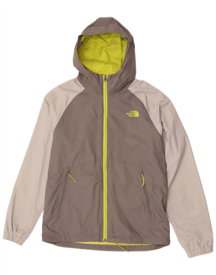 The North Face Veste de pluie à capuche pour homme UK 38 Gris moyen Nylon colour block