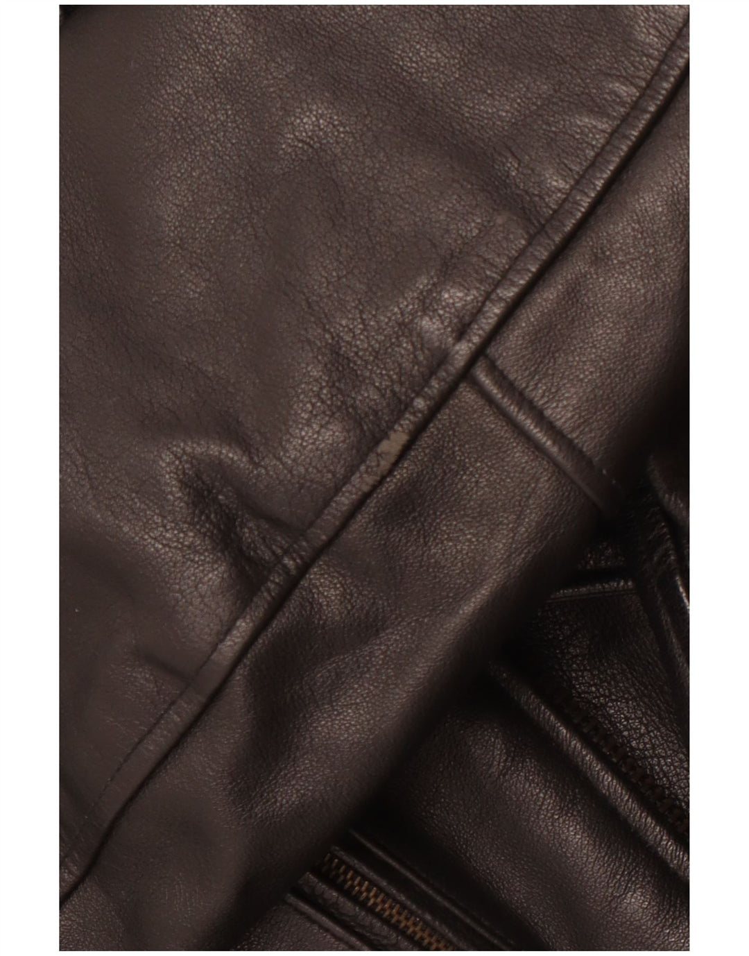 VINTAGE Veste motard en cuir pour homme UK 36 Petit Noir