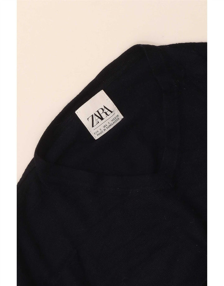 Zara Pull col V pour homme Petit Bleu marine