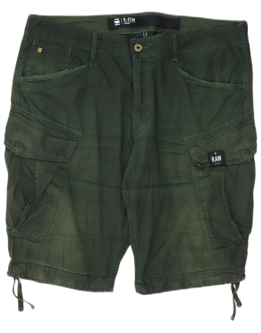 G-STAR Short cargo coupe ample pour homme W40 XL en coton vert