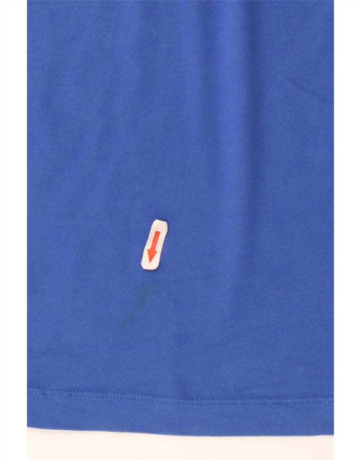 Nike Homme Dri Fit T-Shirt Haut Bleu Moyen Coton