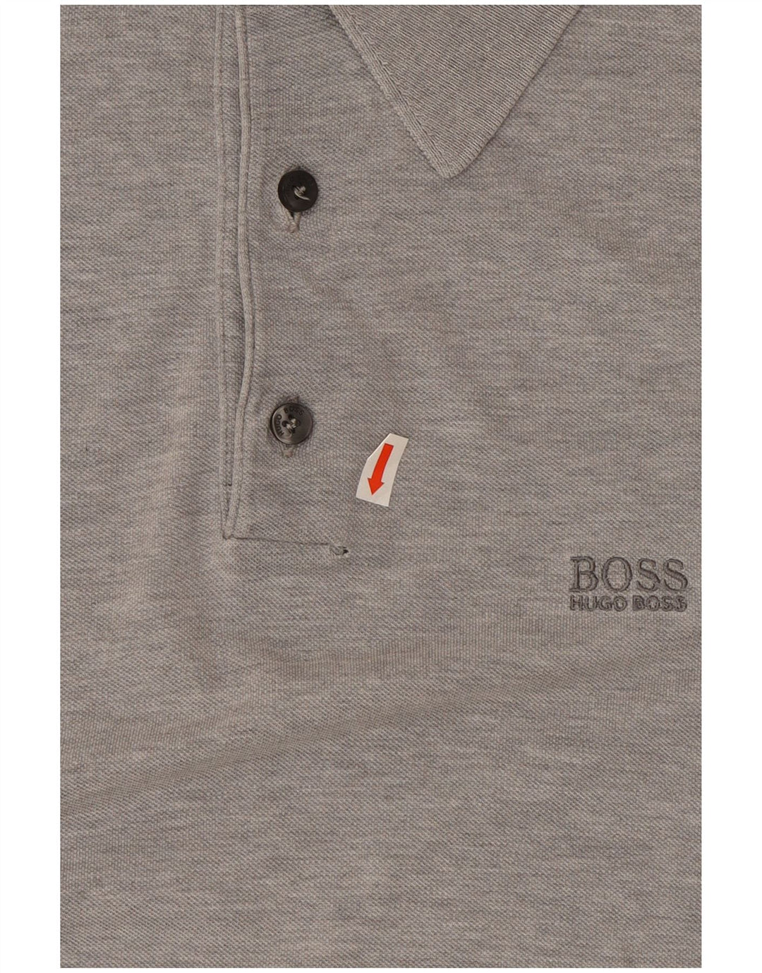 Hugo Boss Polo Homme Gris Moyen En Coton Moucheté