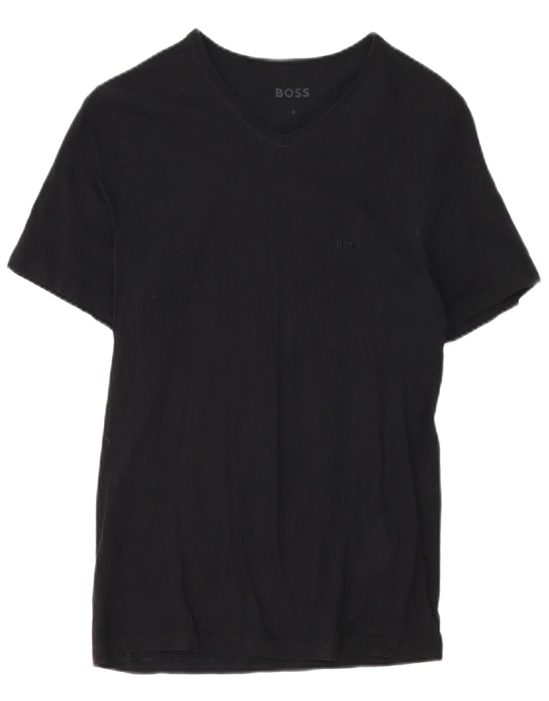 Hugo Boss Hommes T-Shirt Top Petit Noir Coton