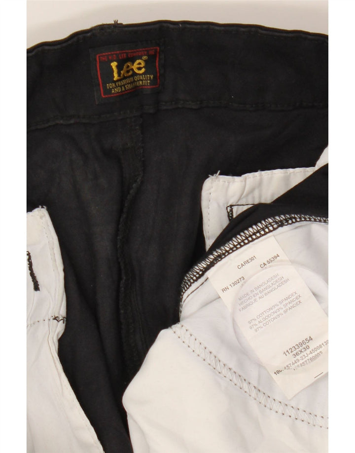 Lee Pantalon Chino Droit Homme W36 L30 Noir Coton