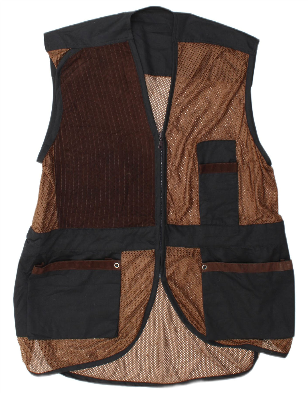vintage Mens Utility Gilet Grand Patchwork Multicolore