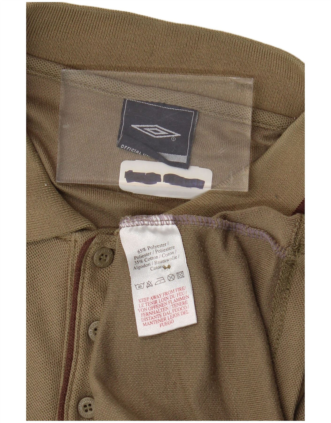 UMBRO Polo Homme Large Kaki Polyester