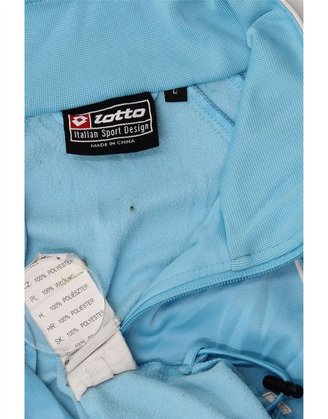 Lotto Veste de survêtement pour homme Taille L Bleu Polyester