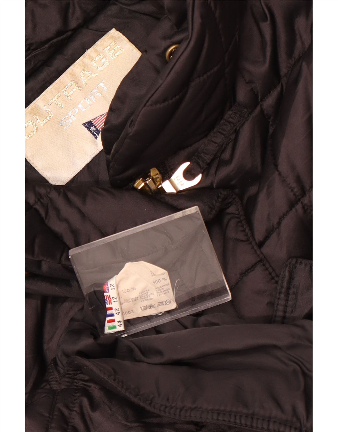 Outrage Veste matelassée pour femme UK 12 Medium Noir Polyester