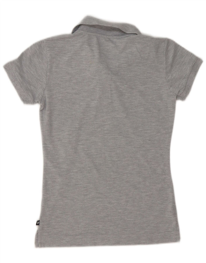 Lee Polo Femme UK 12 Coton Chiné Gris Moyen