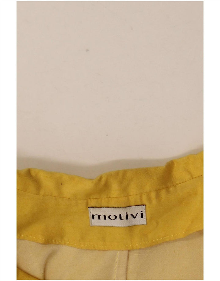 MOTIVI Veste Blazer 3 Boutons pour Femme UK 10 Petit Jaune