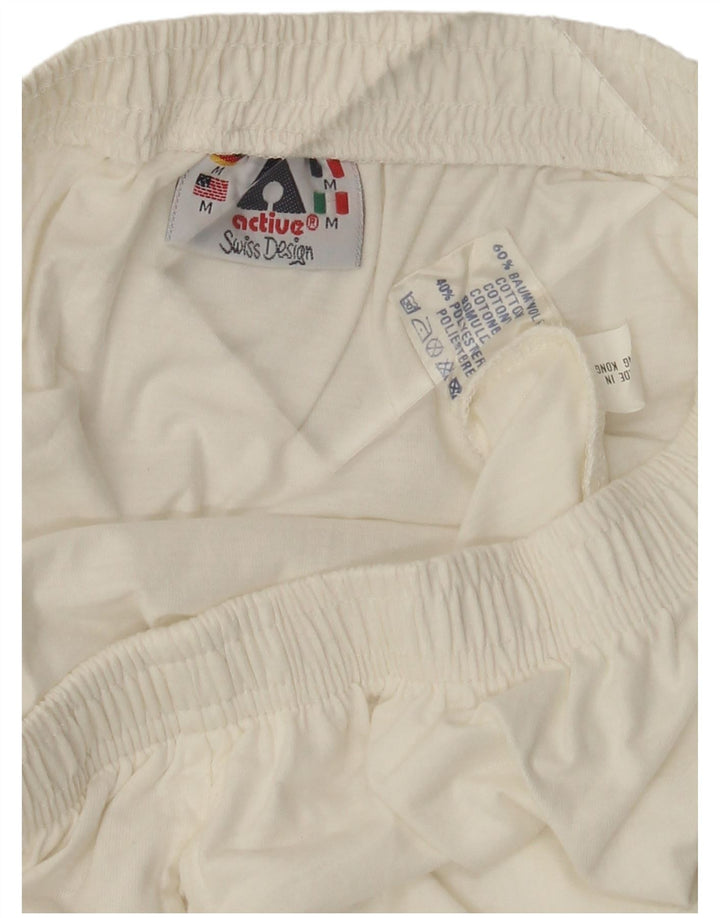 ACTIVE Womens Graphic Mini Skirt Medium W30 White Cotton