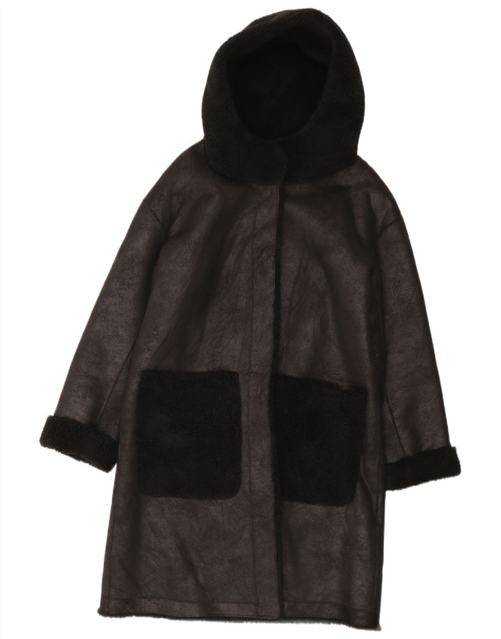 Gina Manteau Sherpa réversible pour femme EU 42/44 Large Noir Polyester
