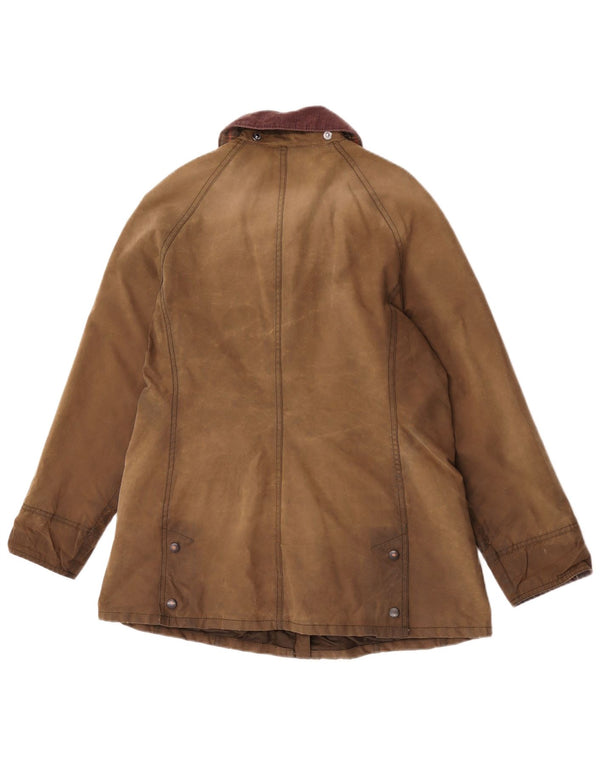 Barbour Veste en coton ciré pour femme UK 14 Large Marron
