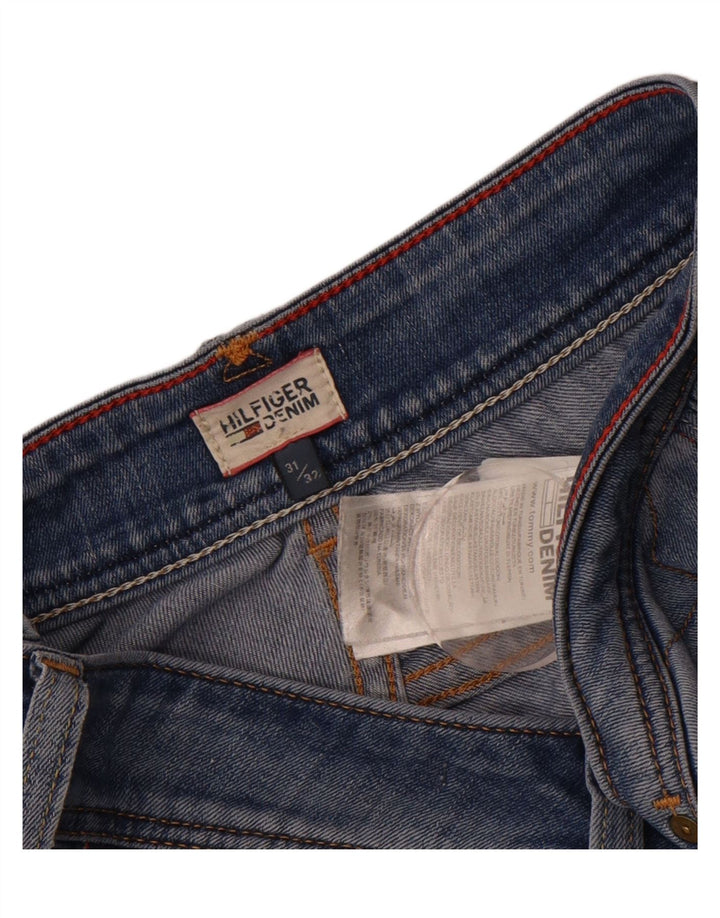 TOMMY HILFIGER Womens Bootcut Jeans W31 L32 Blue Cotton