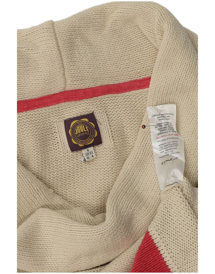Joules Pull à col châle pour femme UK 8 Small Blanc cassé