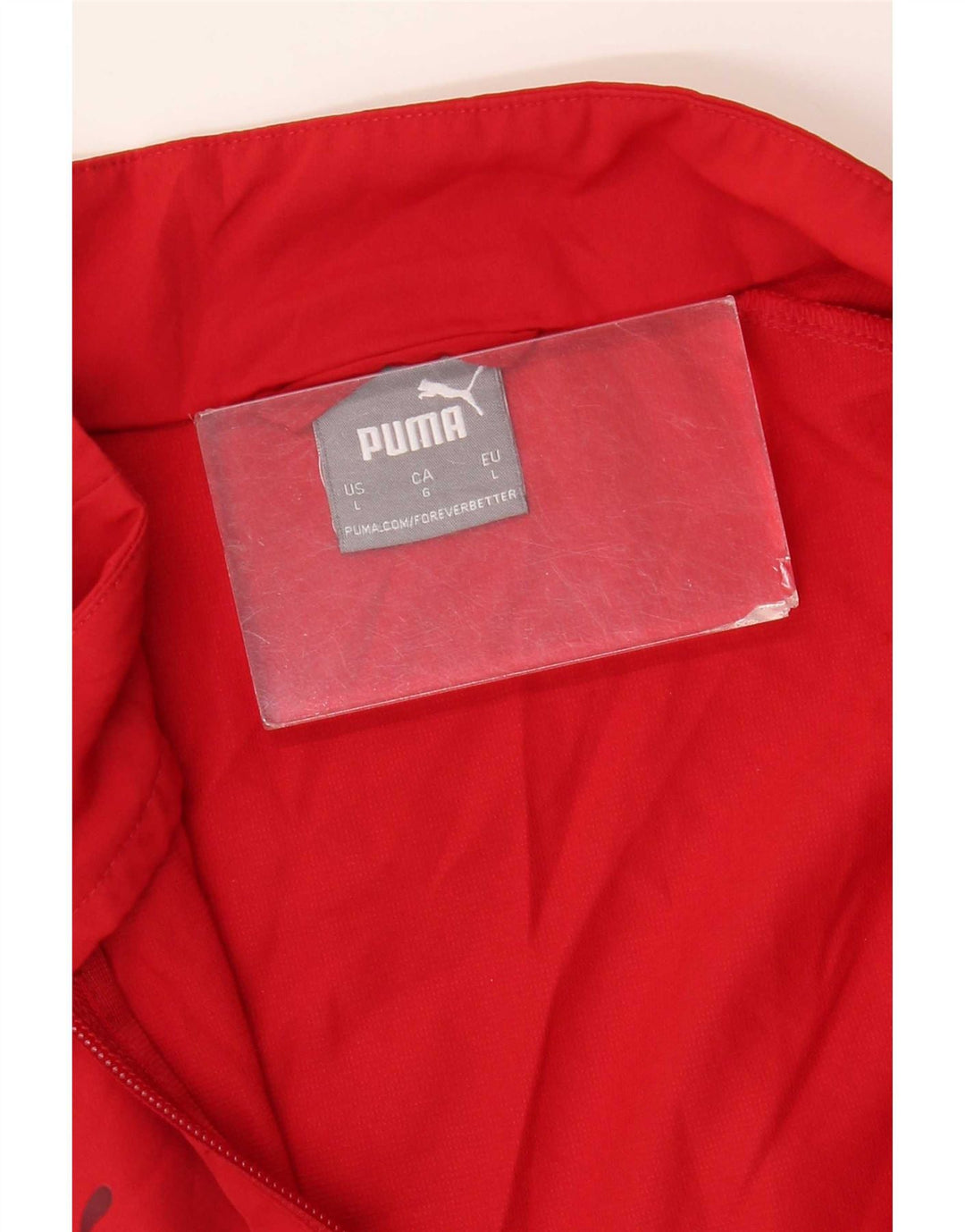 Puma Veste de survêtement graphique pour homme Large Rouge Polyester