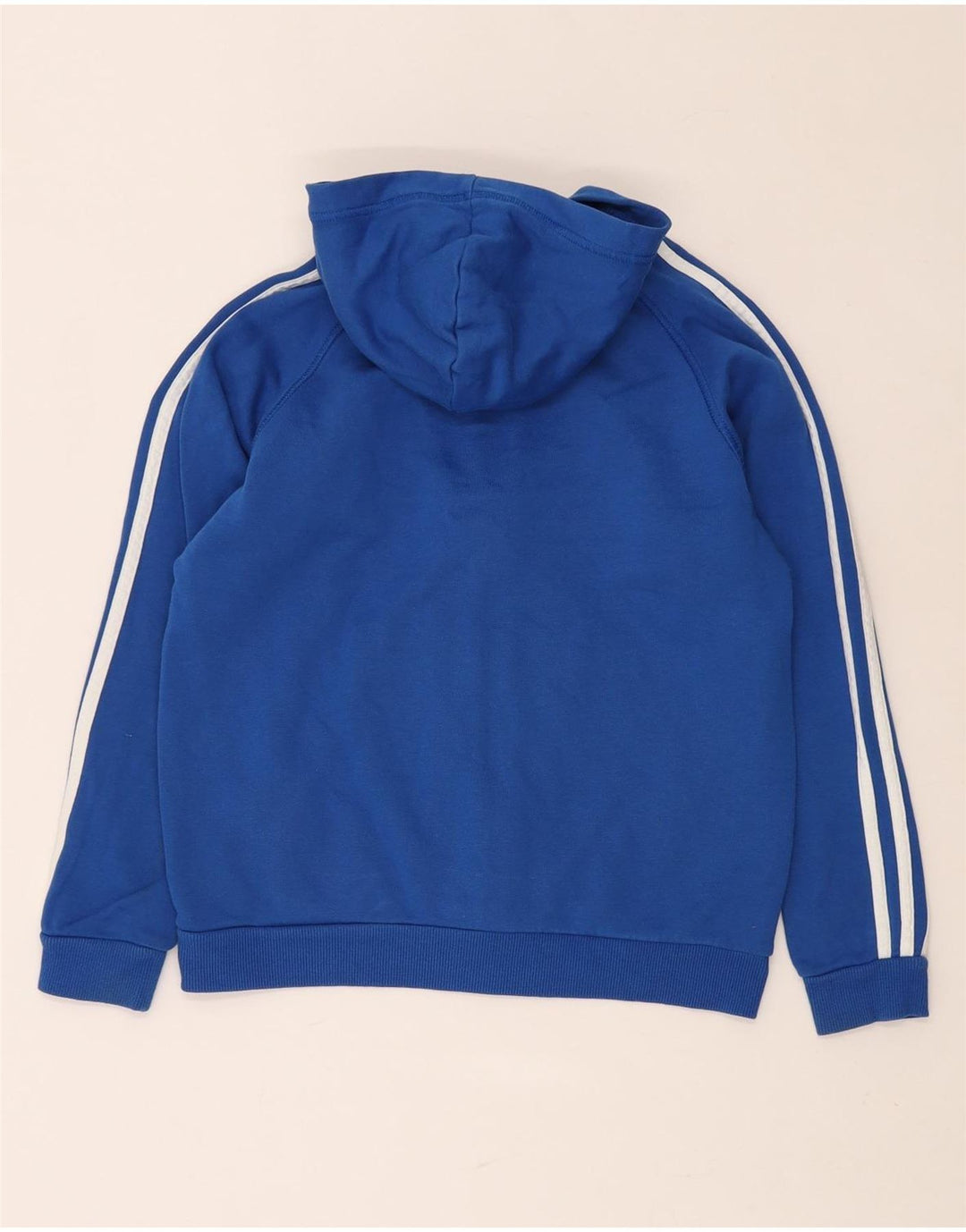 ADIDAS Pull à capuche zippé garçon 11-12 ans Bleu Coton