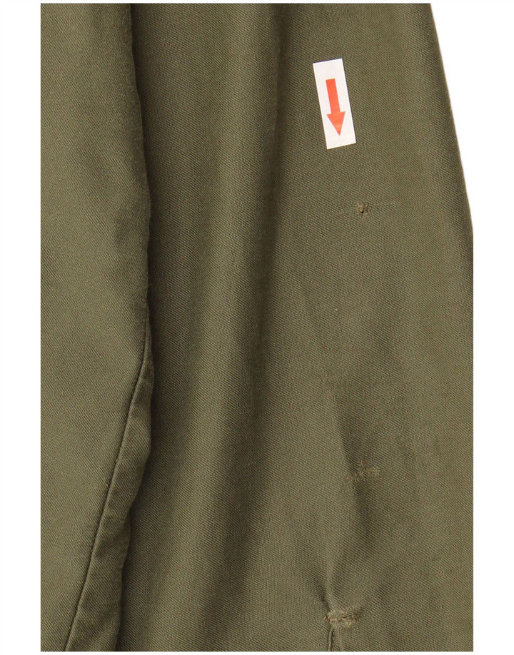 Chemise militaire vintage pour hommes grand polyester kaki