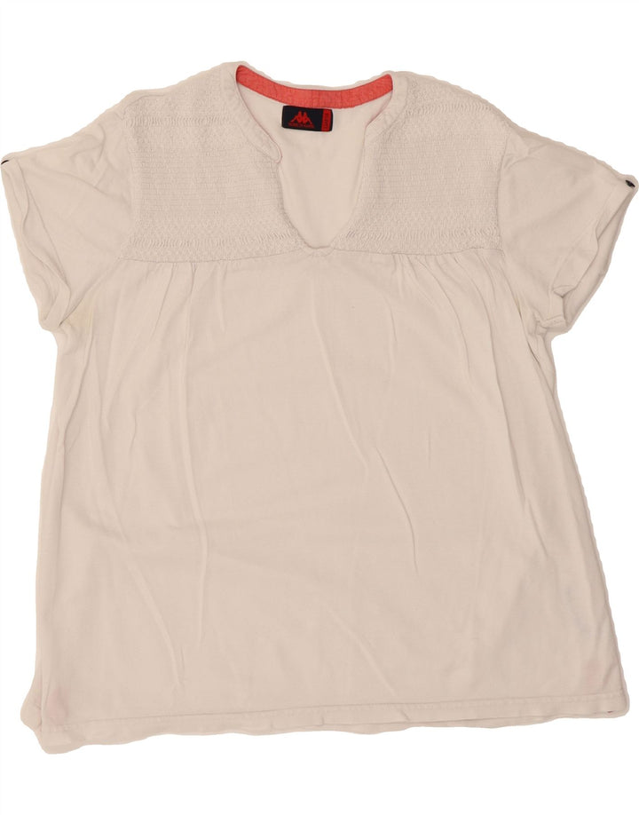 KAPPA Womens Blouse Top UK 18 XL White Vintage Kappa and Second-Hand Kappa from Messina Hembry 