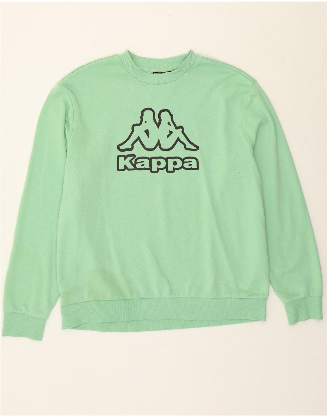 Kappa Sweat-shirt graphique pour homme en coton vert 2XL
