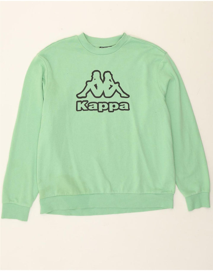 Kappa Sweat-shirt graphique pour homme en coton vert 2XL