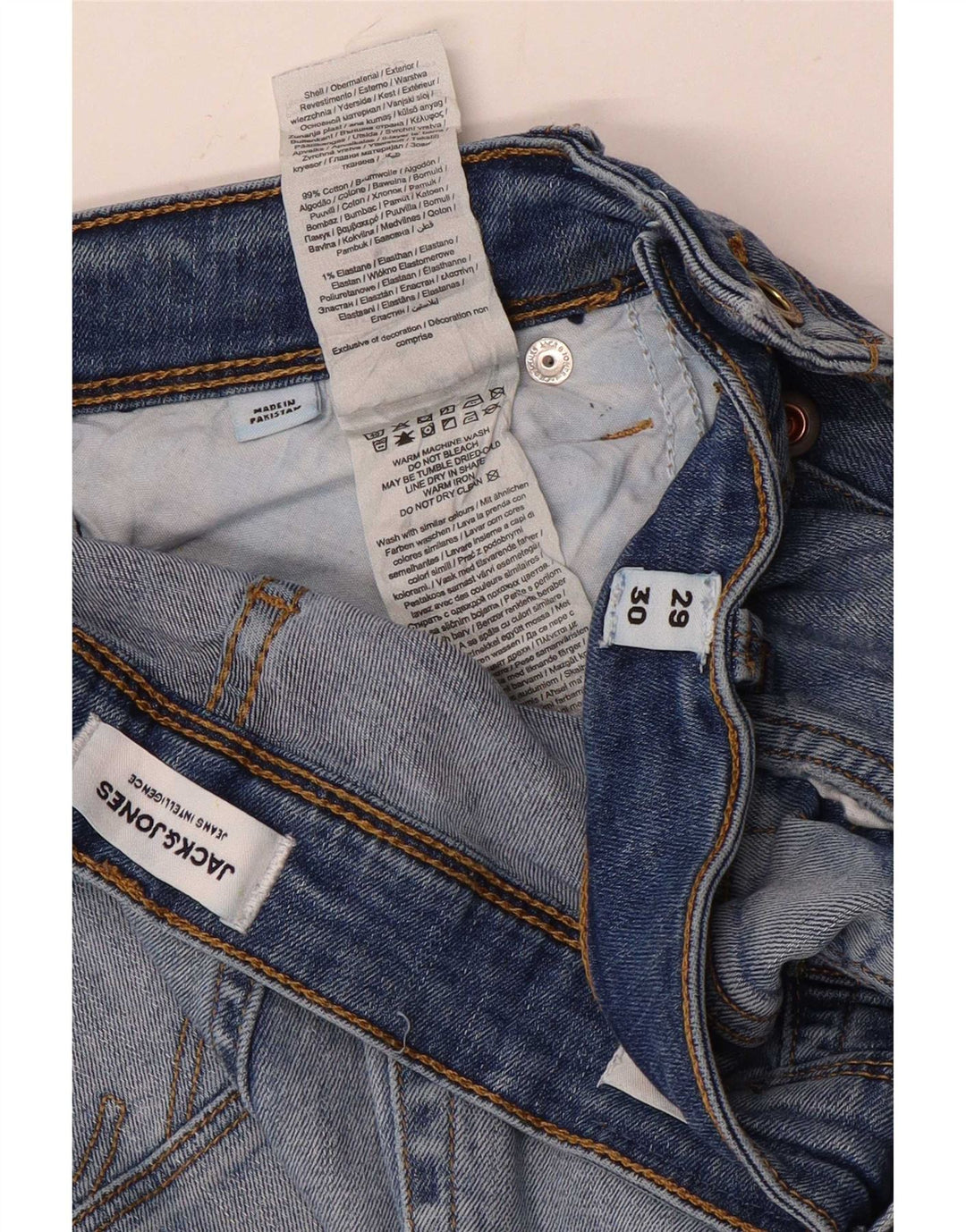 Jack & Jones Jean Slim effet vieilli W29 L30 pour homme en coton bleu
