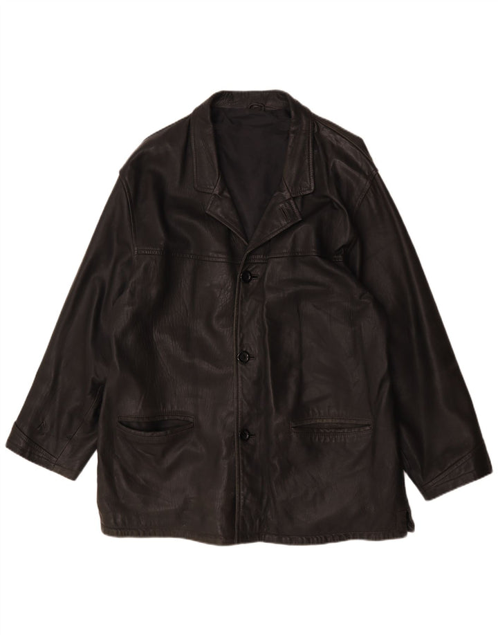 Maddox Veste en cuir pour homme IT 56 3XL Cuir noir