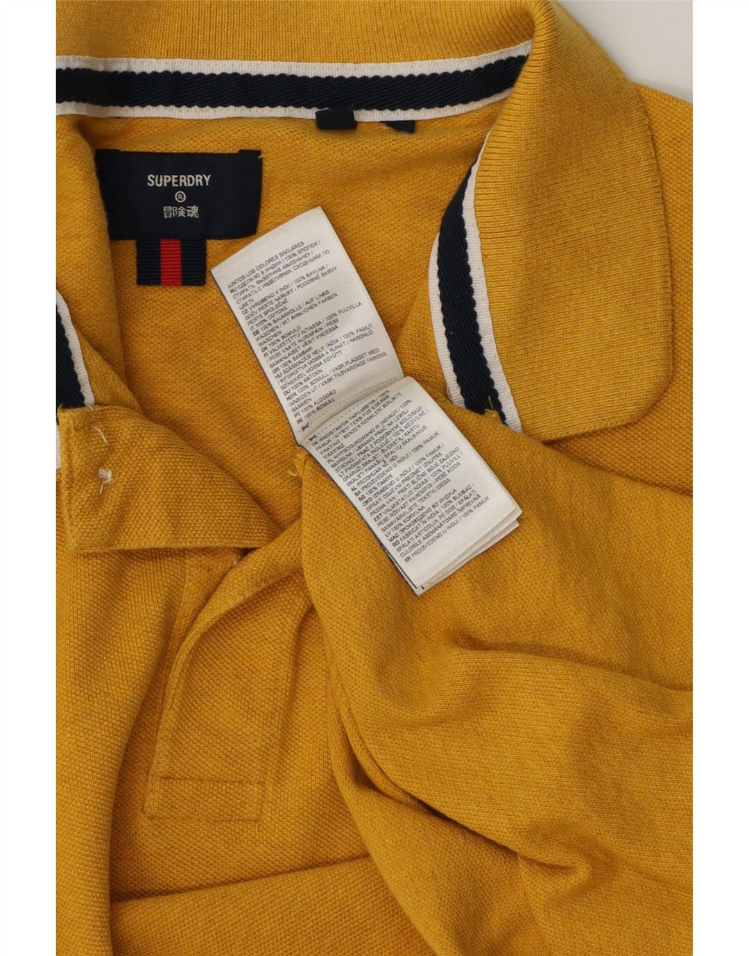 SUPERDRY Polo Homme Large Jaune Coton