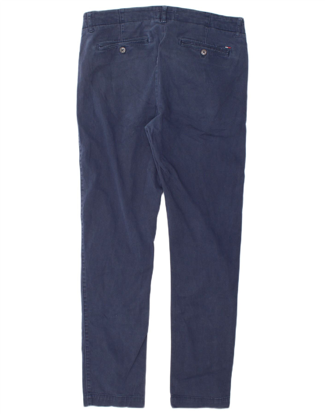 TOMMY HILFIGER Pantalon Chino Slim Homme W32 L30 Bleu Marine Coton