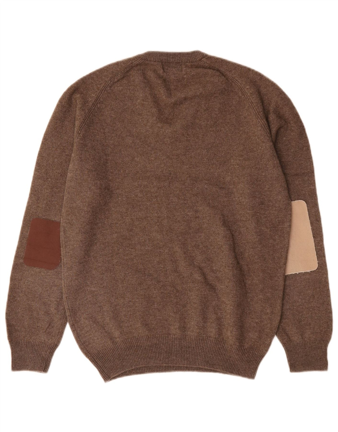 Marks & Spencer Pull col V pour homme en laine d'agneau Marron Taille S
