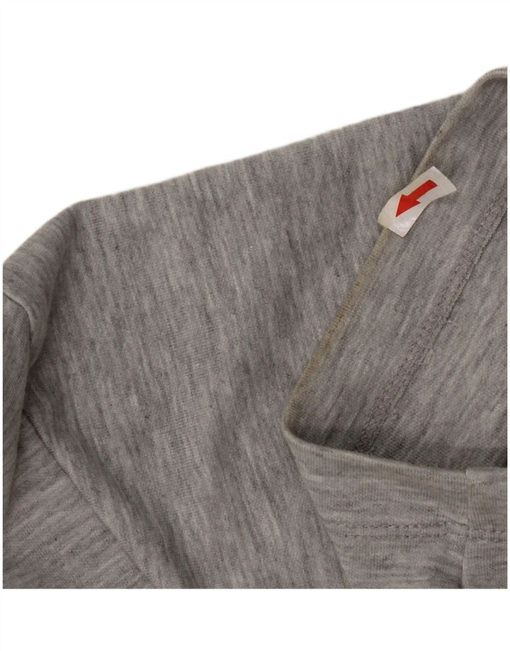 Zara Womens T-Shirt Top UK 16 Large Gris Moucheté Polyester