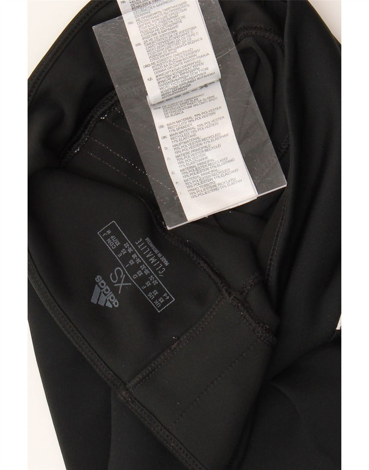 ADIDAS Womens Climalite Leggings UK 4/6 XS Black Polyester