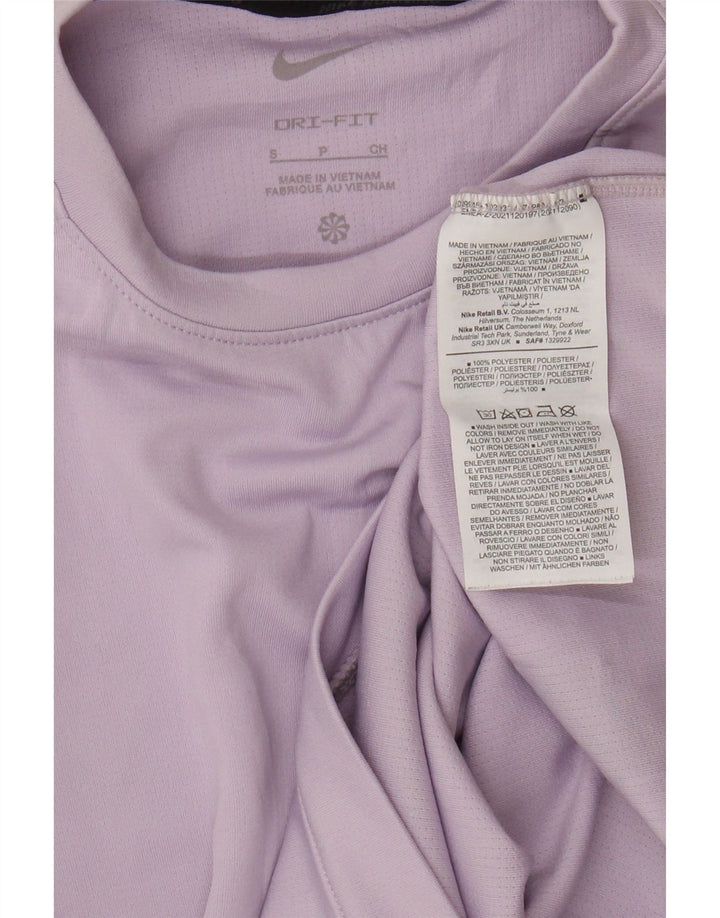 Nike Dri Fit Graphic Top à manches longues pour femme UK 10 Petit Lilas Polyester