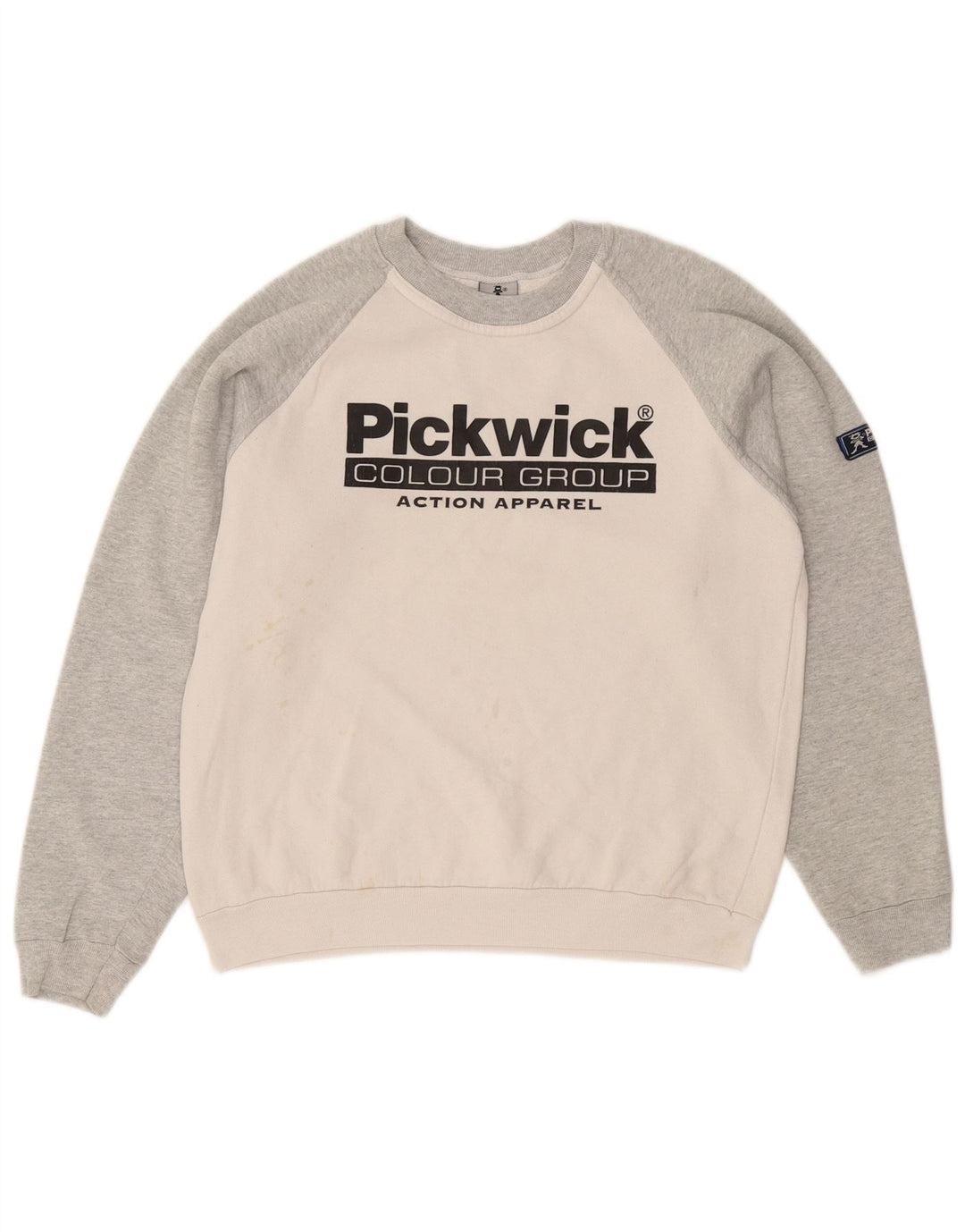 PICKWICK Sweat-shirt graphique pour femme UK 14 Medium Blanc Colourblock