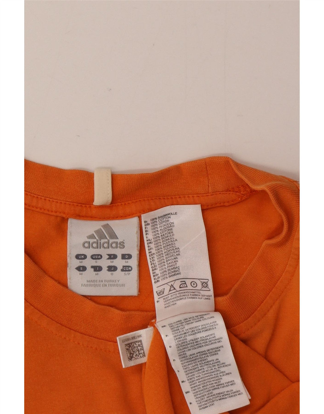 Adidas T-Shirt Homme Haut Orange Moyen Coton