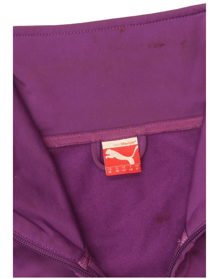 Puma Veste de survêtement graphique pour femme UK 12 Violet moyen Polyester