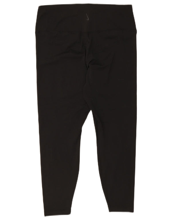 Nike Legging court Dri Fit pour femme UK 18 XL Noir Polyester