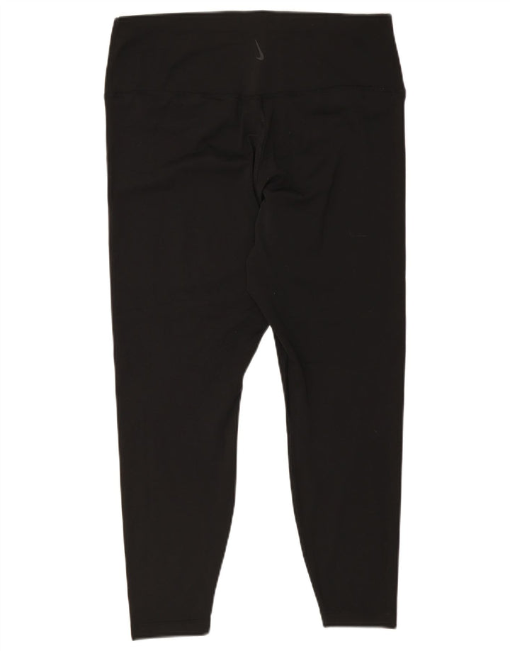 Nike Legging court Dri Fit pour femme UK 18 XL Noir Polyester